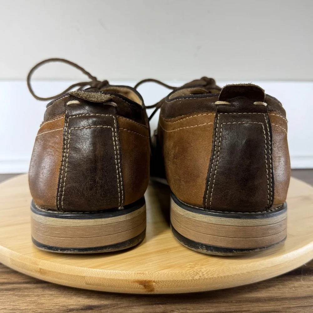 Good Steve Madden P-Kearny Oxford Men's 14 Brown Cap Toe Textured Leather